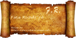Fata Richárd névjegykártya