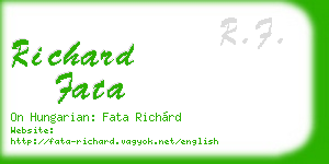 richard fata business card