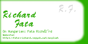 richard fata business card